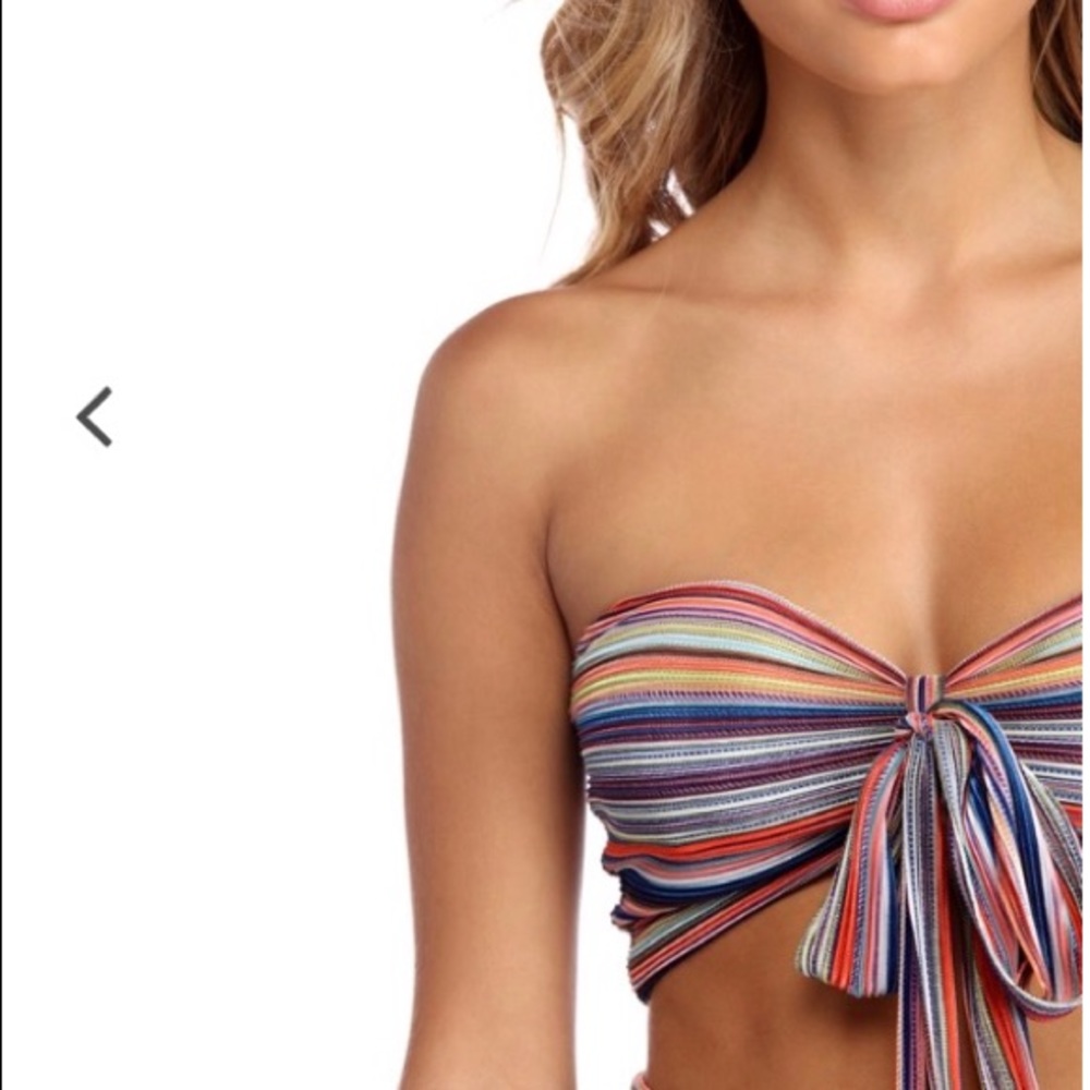 NWOT Colorful Bandeau Top Size S